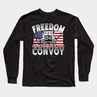 END THE MANDATES - FREEDOM CONVOY 2022 - USA FLAG HEARTS SILVER LETTERS Long Sleeve T-Shirt